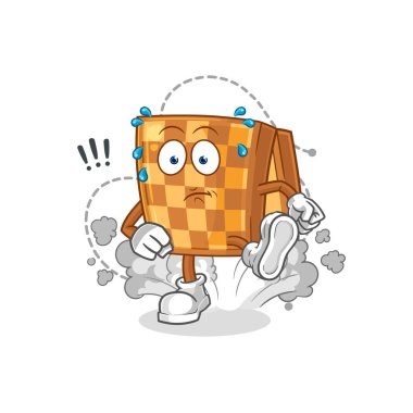 the wood chess running illustration. character vecto