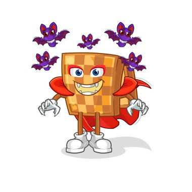 the wood chess Dracula illustration. character vecto