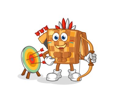 the wood chess native american tribe. cartoon mascot vecto