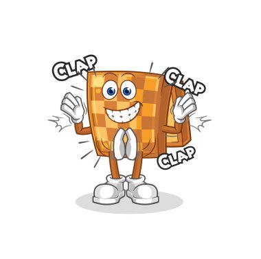 the wood chess applause illustration. character vecto