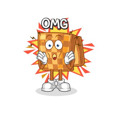 the wood chess Oh my God vector. cartoon characte