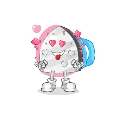 the iron fallin love vector. cartoon characte