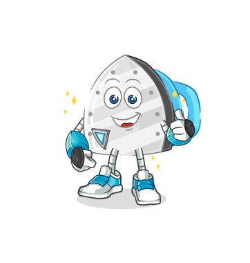 the iron robot character. cartoon mascot vecto