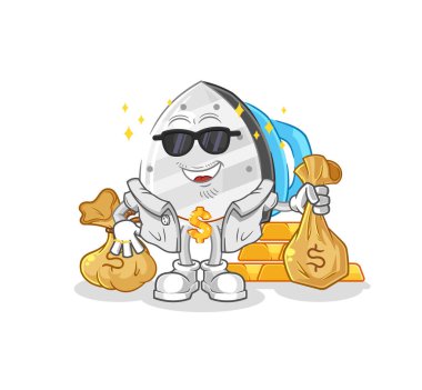 the iron rich character. cartoon mascot vecto