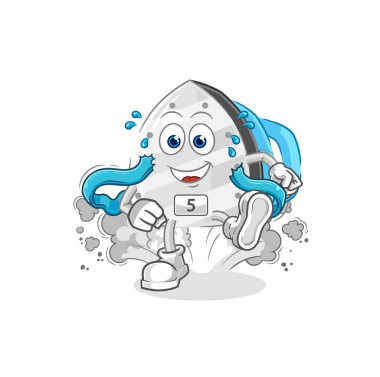 the iron runner character. cartoon mascot vecto