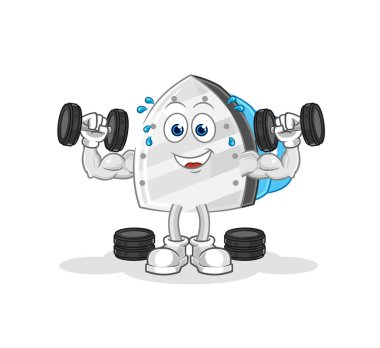 the iron weight training illustration. character vecto