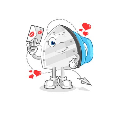 the iron hold love letter illustration. character vecto