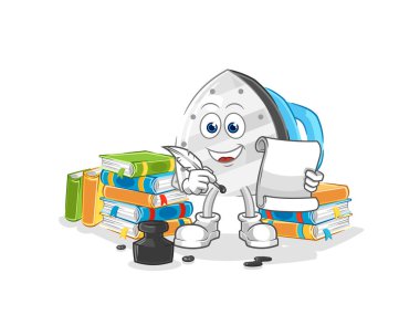 the iron writer vector. cartoon characte