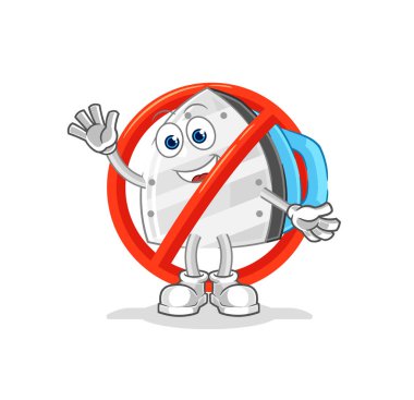 the say no to iron mascot. cartoon vecto