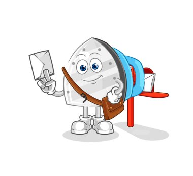 the iron postman vector. cartoon characte
