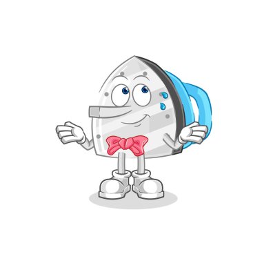 the iron lie like Pinocchio character. cartoon mascot vecto