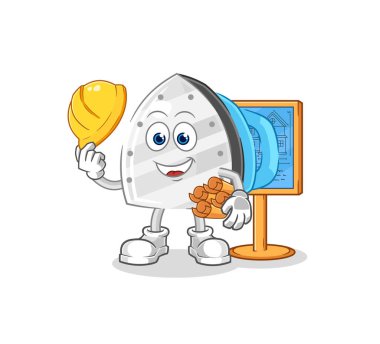 the iron Architect illustration. character vecto