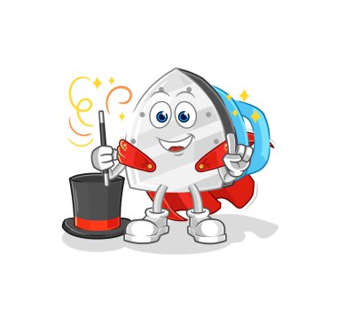 the iron magician illustration. character vecto