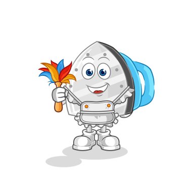 the iron maid mascot. cartoon vecto
