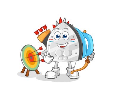 the iron native american tribe. cartoon mascot vecto