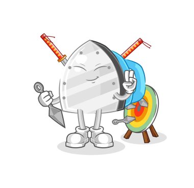 the iron ninja cartoon. character vecto