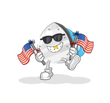 the iron american youth cartoon mascot vecto