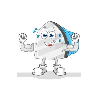 the iron muscular cartoon. cartoon mascot vecto