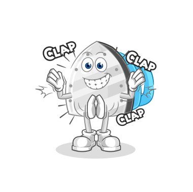 the iron applause illustration. character vecto