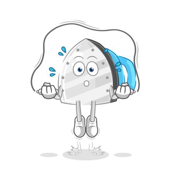 the iron jump rope exercise. character vecto