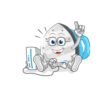 the iron playing video games. cartoon characte