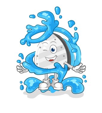 the iron fresh with water mascot. cartoon vecto