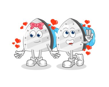 the iron dating cartoon. character mascot vecto