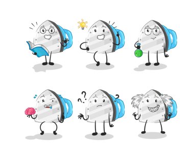 the iron thinking group character. cartoon mascot vecto