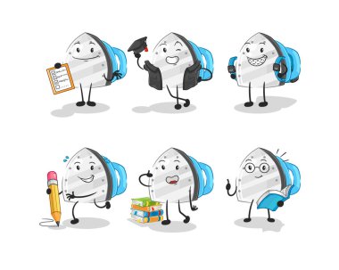 the iron education set character. cartoon mascot vecto