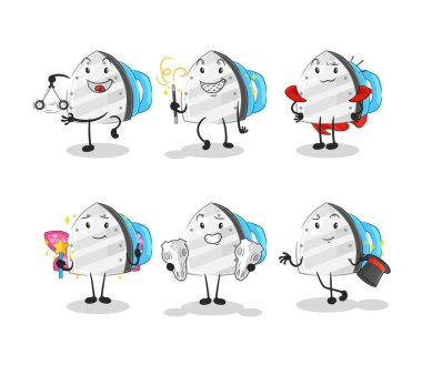 the iron magic group character. cartoon mascot vecto