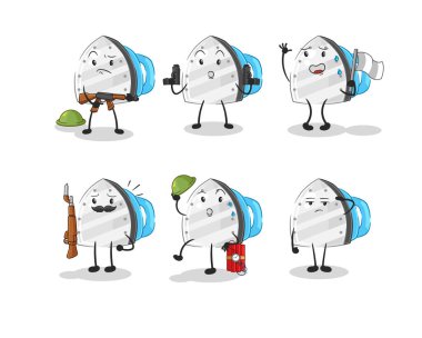 the iron troops character. cartoon mascot vecto