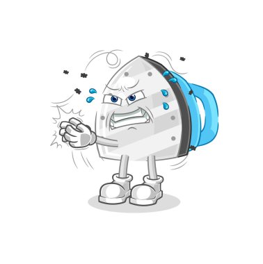 the iron swat fly character. cartoon mascot vecto