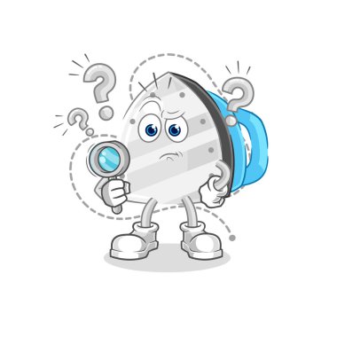 the iron searching illustration. character vecto