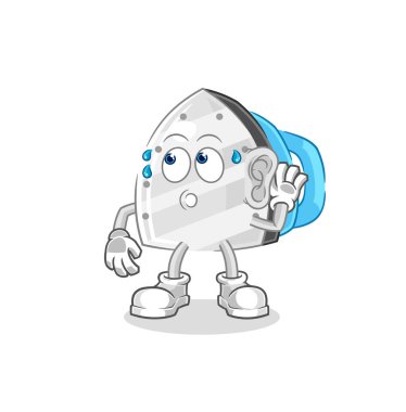 the iron eavesdropping vector. cartoon characte