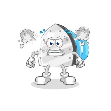 the iron very angry mascot. cartoon vecto