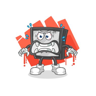 the tv monster vector. cartoon characte