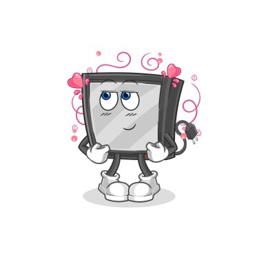 the tv shy vector. cartoon characte