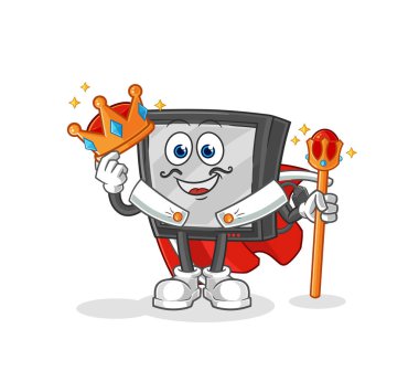 the tv king vector. cartoon characte