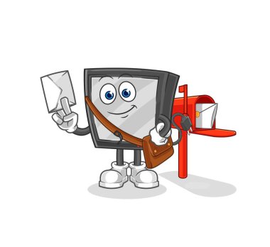 the tv postman vector. cartoon characte