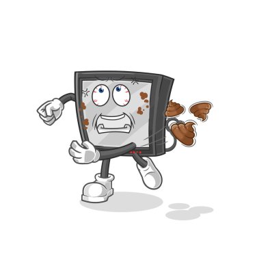 the tv throwing shit vecto