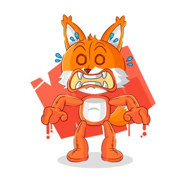 the fox monster vector. cartoon characte