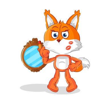 the fox make up mascot. cartoon vecto