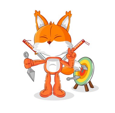 the fox ninja cartoon. character vecto