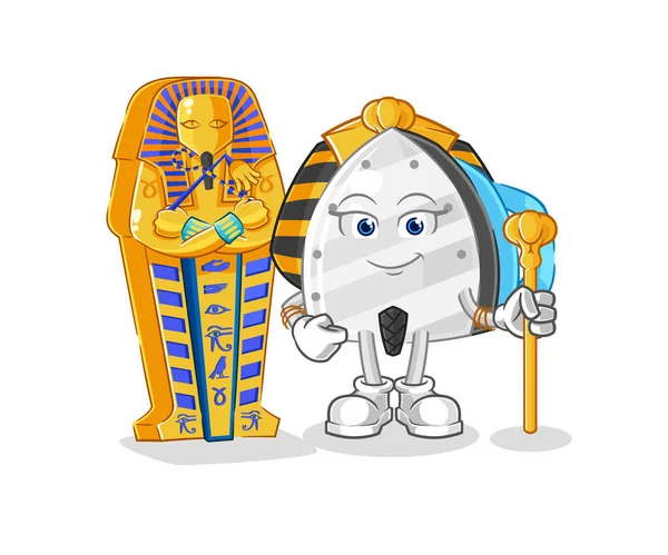 Iron Ancient Egypt Cartoon Cartoon Mascot Vecto — 스톡 벡터