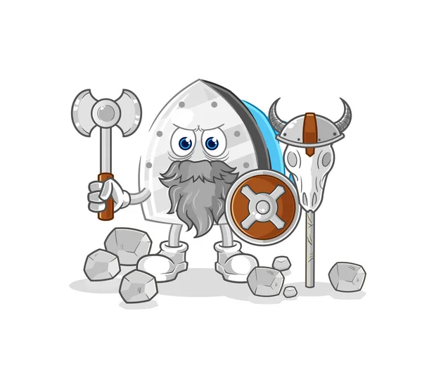 Iron Viking Illustration Character Vecto — Stock Vector