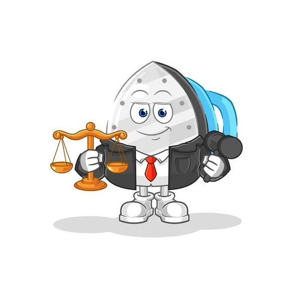 Iron Lawyer Cartoon Cartoon Mascot Vecto — Vetor de Stock