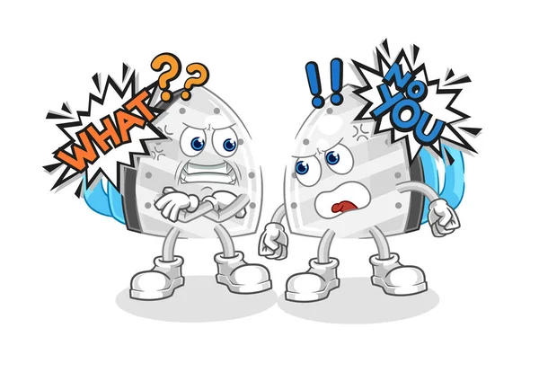 the iron arguing each other cartoon vecto