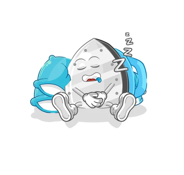 Iron Sleeping Character Cartoon Mascot Vecto — ストックベクタ