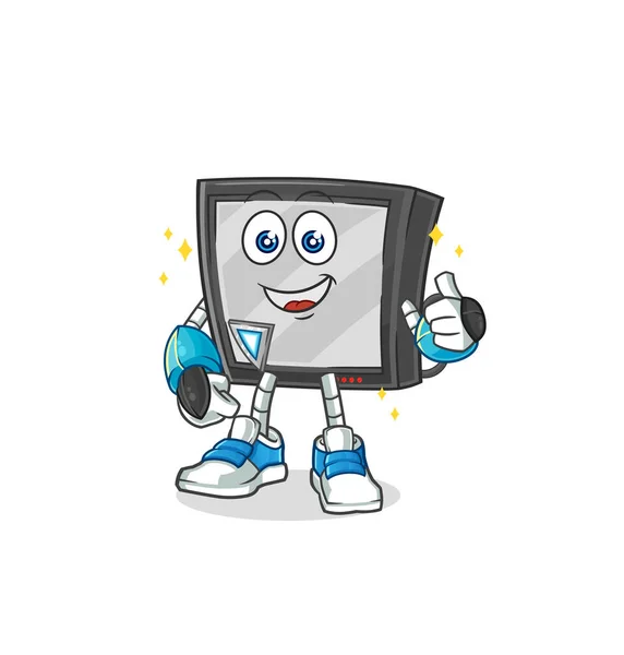 Robot Character Cartoon Mascot Vecto — Image vectorielle