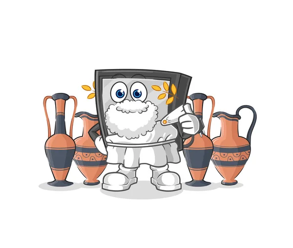 Greek Clothing Cartoon Mascot Vecto — Stockvector